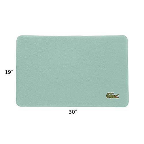 Lacoste Crocodile Bath Mat, Memory Foam Rug, Beach Glass