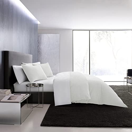 Vera Wang - King Comforter Set, Luxury Cotton Bedding with Matching Shams, Medium Weight & Ideal for All Seasons (Waffle Pique King, White)