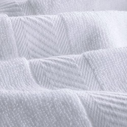 Utopia Towels 6 Pack Medium Bath Towel Set, 100% Ring Spun Cotton (24 x 48 Inches) Lightweight and Highly Absorbent Quick Drying Towels, Premium Towels for Hotel, Spa and Bathroom (White)