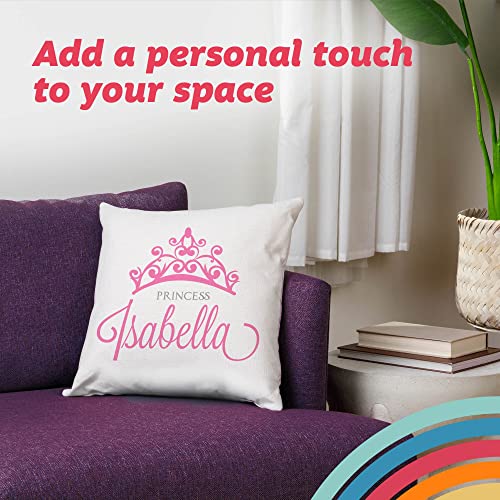 Custom Princess Throw Pillow with Fun Patterns