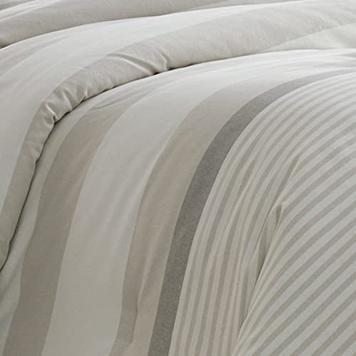 Nautica - Queen Comforter Set, Cotton Reversible Bedding with Matching Shams, Ideal Home Decor for All Seasons (Saybrook Beige, Queen)