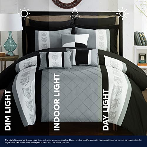 Chic Home Clayton 10 Piece Comforter Set, Queen, Beige