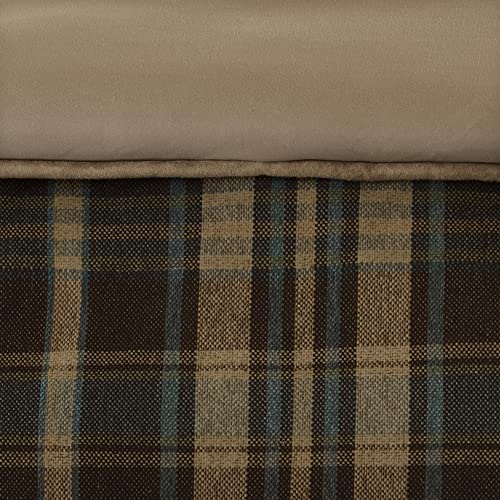 Woolrich Rustic Lodge Cabin Comforter Set - All Season Down Alternative Warm Bedding Layer and Matching Shams, Oversized Queen, Hadley Plaid, Multi