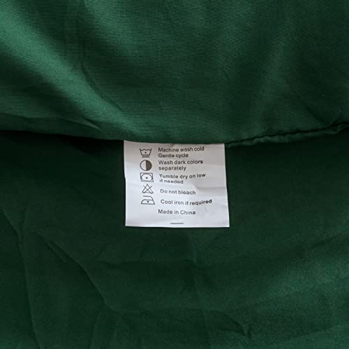 ROSGONIA Emerald Green Comforter Set King- 3pcs (1 Comforter & 2 Pillowcases) Dark Green King Comforter Set for Women and Men- Reversible Soft Warm Lightweight Microfiber Comforter for All Season