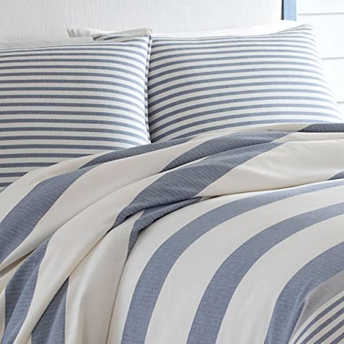 Nautica - Queen Comforter Set, Cotton Reversible Bedding with Matching Shams, Mediterranean Inspired Home Decor for All Seasons (Fairwater Blue, Queen)