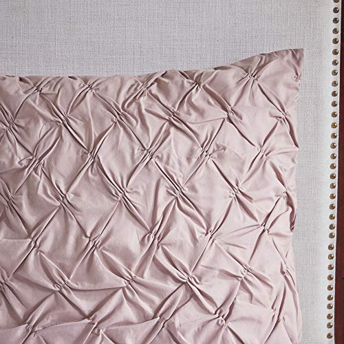 Madison Park Cassandra 100% Cotton Comforter Set - Feminine Design Colorful Floral Print, All Season Down Alternative Bedding Layer and Matching Shams, California King, Blush 8 Piece