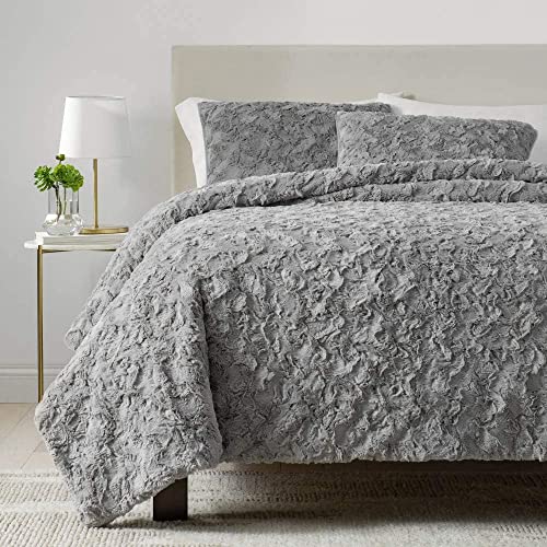 UGG 12627 Adalee Full-Queen Comforter Set Plush Soft Cozy Comfortable Faux Fur Comforter and Two Pillow Shams Bedding Set, Full/Queen, Seal