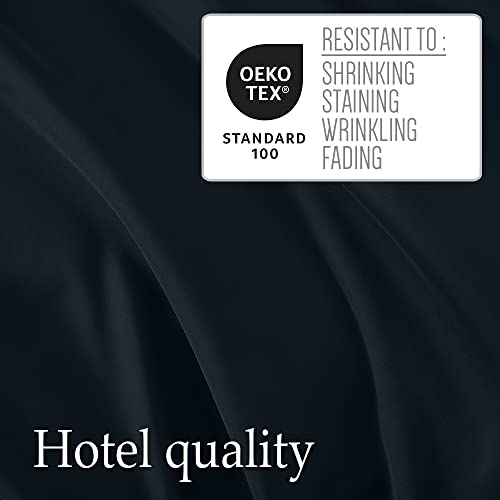 lalaLOOM Queen Bed Sheet Set, Soft Microfiber Hotel Luxury Bedding, Extra Deep Pocket, 4 Piece Sheets and Pillowcase Sets, Breathable Wrinkle, Fade Resistant, Machine Washable Linen, Charcoal Gray