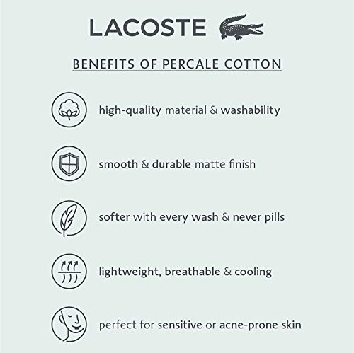 Lacoste 4-Piece Cotton Sheet Set, Slice, Vintage Indigo, California King
