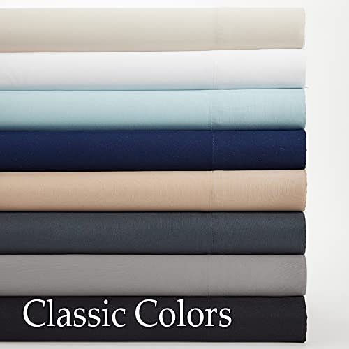 lalaLOOM Queen Bed Sheet Set, Soft Microfiber Hotel Luxury Bedding, Extra Deep Pocket, 4 Piece Sheets and Pillowcase Sets, Breathable Wrinkle, Fade Resistant, Machine Washable Linen, Charcoal Gray