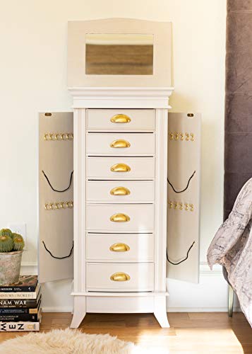 Hives and Honey Alexa Jewelry Armoire, WHITE