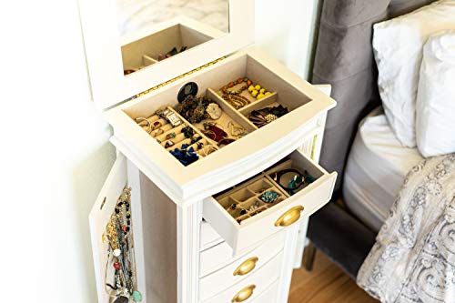 Hives and Honey Alexa Jewelry Armoire, WHITE