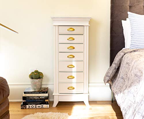 Hives and Honey Alexa Jewelry Armoire, WHITE