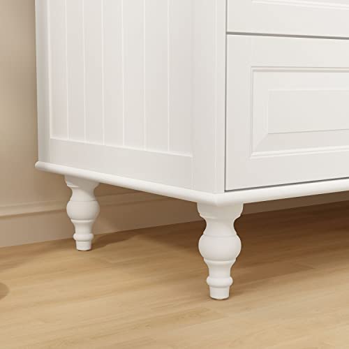 DiDuGo Large Bedroom Armoire with Mirror, Wardrobe Armoire Closet, Drawers and Shelves, Wooden Legs, Hanging Rod, for Bedroom White (47.2”W x 20”D x 70.9”H)