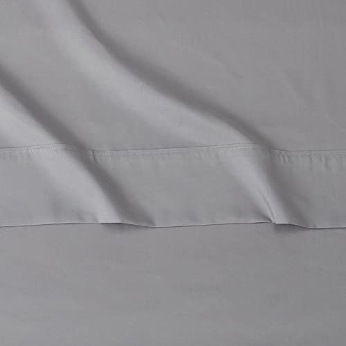 Amazon Basics Lightweight Super Soft Easy Care Microfiber 3 Piece Bed Sheet Set With 14-Inch Deep Pockets, Twin, Dark Gray, Solid
