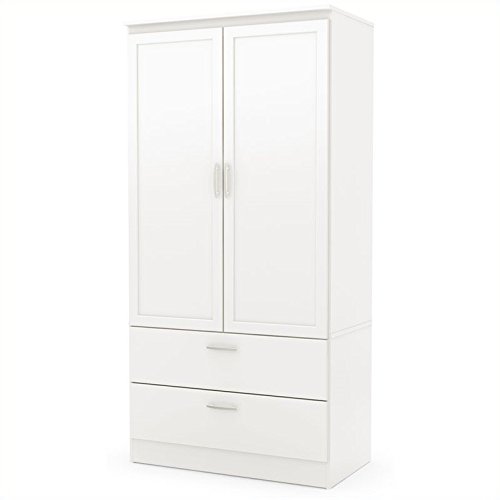 South Shore Acapella Wardrobe Armoire, Pure White