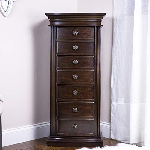 Hives and Honey Landry Jewelry Armoire, 18W x 12.5D x 40H", Walnut
