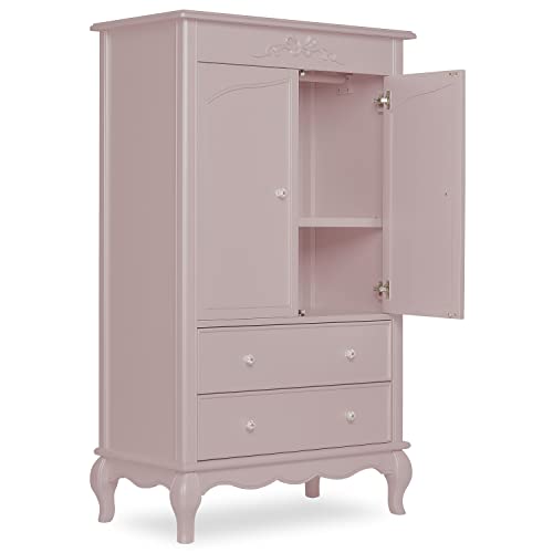 Evolur Aurora Armoire, Queen, Dusty Rose