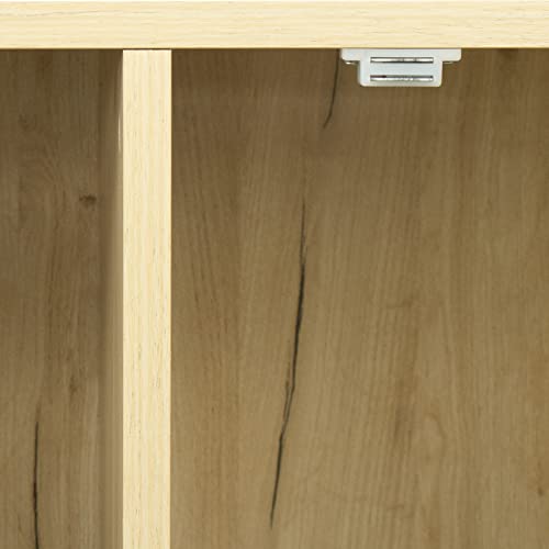 Bituman Bedroom Armoires Wardrobe Closet with Hanging Rod & Drawers and Doors, Wood Closet Organizer with Shelves, Metal Handles,for Bedroom, Oak (39.37”L x 19.49”W x 70.87”H)