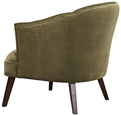 Uttermost Conroy Soft Olive Velvet Fabric Accent Chair