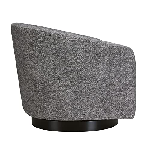CHITA Swivel Accent Chair Armchair, Round Barrel Chair in Fabric for Living Room Bedroom, Pebble Grey