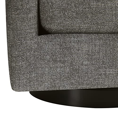 CHITA Swivel Accent Chair Armchair, Round Barrel Chair in Fabric for Living Room Bedroom, Pebble Grey