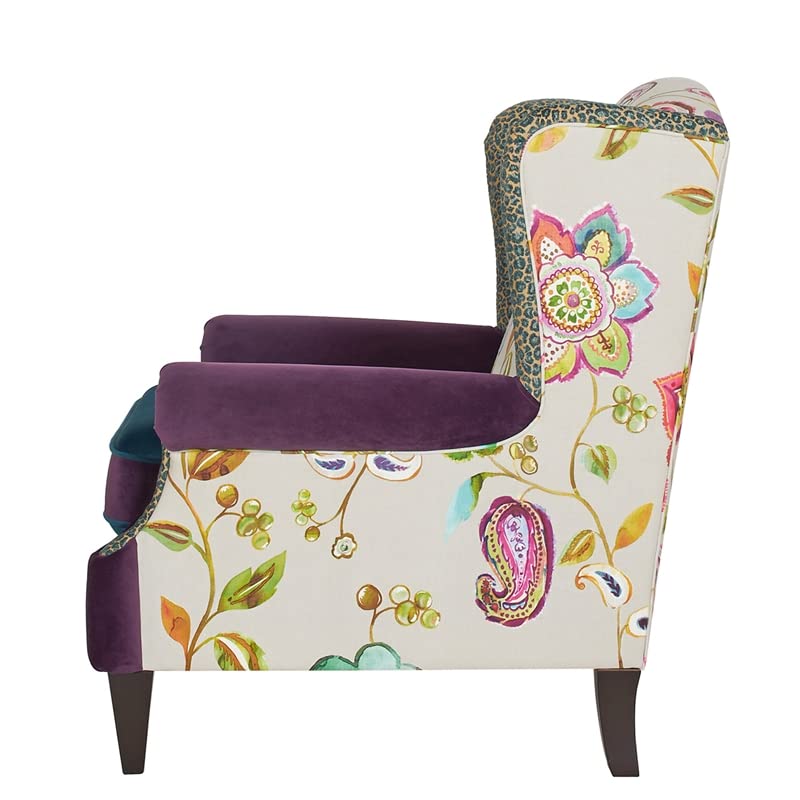 Jennifer Taylor Home Anya Accent Chair, Large, Wood, Multicolored Floral