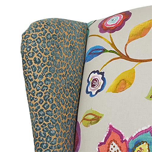 Jennifer Taylor Home Anya Accent Chair, Large, Wood, Multicolored Floral