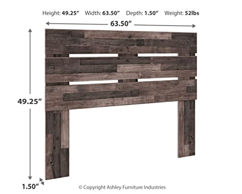 Gray Butcher Block Queen Platform Bed by Ashley