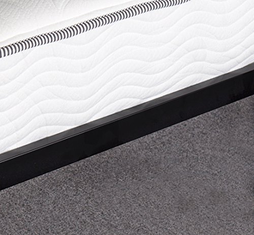 Olee Sleep 18 inch Heavy Duty Queen Steel Slat, No Box Spring Needed, Metal, Black