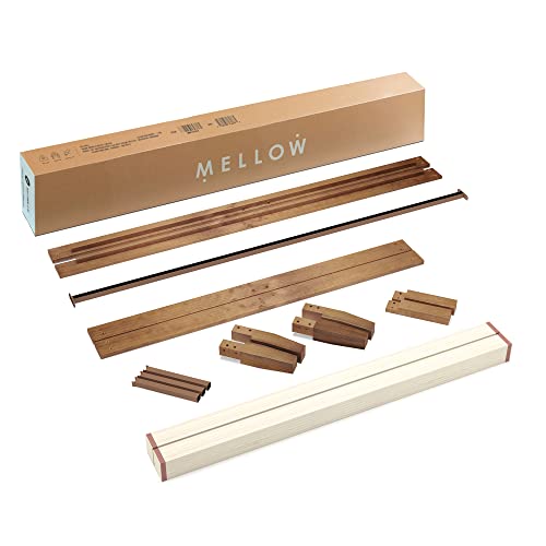 Mellow Naturalista Classic - 12 Inch Solid Wood Platform Bed with Wooden Slats, No Box Spring Needed, Easy Assembly, King, Natural Pine