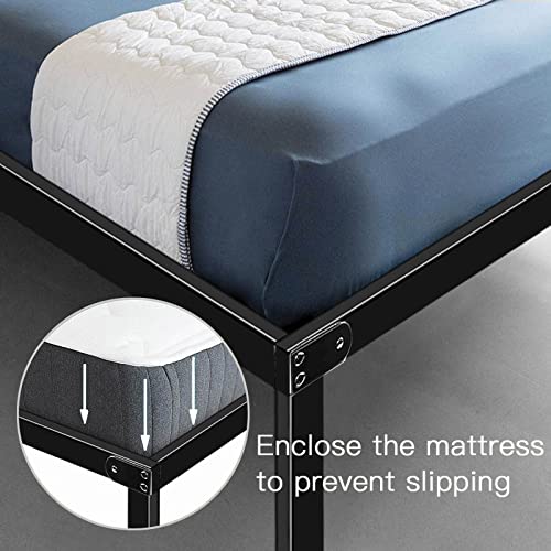 HAAGEEP Queen 18 Inch High Metal Platform Bed Frame 
