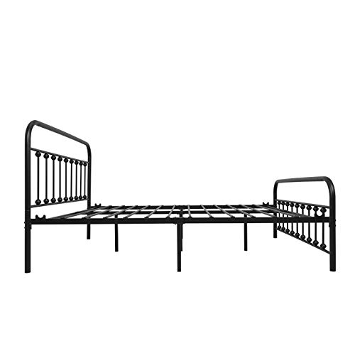 YALAXON Vintage Sturdy Queen Size Metal Bed Frame with Headboard and Footboard 