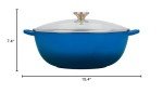 Le Creuset Enameled Cast Iron Chef's Oven with Glass Lid, 7.5 qt., Marseille