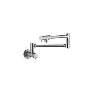 hansgrohe 04057860 Talis S 8-inch Tall 2-Handle Pot Filler with 360-Degree Swivel in Stainless Steel Optic