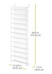 Whitmor, White 36-Pair Over The Door Shoe Organizer