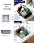 Kitsure Dish Drying Rack- Space-Saving Dish Rack, Dish Racks for Kitchen Counter, Durable Stainless Steel Kitchen Drying Rack with a Cutlery Holder, Drying Rack for Dishes, Knives, Spoons, and Forks