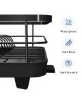 Kitsure Dish Drying Rack- Space-Saving Dish Rack, Dish Racks for Kitchen Counter, Durable Stainless Steel Kitchen Drying Rack with a Cutlery Holder, Drying Rack for Dishes, Knives, Spoons, and Forks