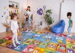 KC Cubs | Looney Tunes ABC Alphabet, Seasons, Months and Days of The Week Educational Learning & Game Play Area Non Slip Boy & Girl Kids Rug Carpet for Children Bedroom, Toddler Classroom & Baby Mat