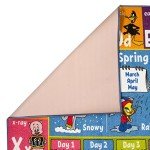 KC Cubs | Looney Tunes ABC Alphabet, Seasons, Months and Days of The Week Educational Learning & Game Play Area Non Slip Boy & Girl Kids Rug Carpet for Children Bedroom, Toddler Classroom & Baby Mat