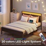 Rolanstar Queen Bed Frame with Charging Station