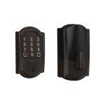 Schlage Encode Smart Wi-Fi Deadbolt with Camelot Trim in Aged Bronze