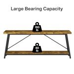 Tribesigns 70.9 Inches Extra Long Sofa Table Behind Couch, Industrial Entry Console Table for Hallway, Entryway & Living Room, Dark Brown