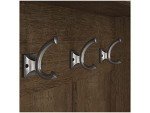 Bush Furniture Woodland Full Entryway Storage Set with Coat Rack and Shoe Bench with Doors, Traditional, Ash Brown