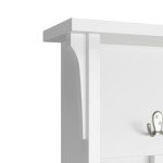 Bush Furniture Salinas Hall Tree with Shoe Storage Bench, Pure White and Shiplap Gray