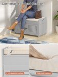 Knowlife Shoe Storage Bench with Lift Top Storage, Entryway Bench with Door Cabinet, Adjustable Shelve, Cushioned Seat and Handle for Entryway, Hallway, Window and Closet