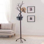 Kings Brand Bronze - Finish Metal Hall Tree Coat & Hat Rack with Branches