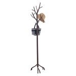 Kings Brand Bronze - Finish Metal Hall Tree Coat & Hat Rack with Branches