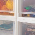 IRIS USA 6 Quart Stackable Storage Drawer, Plastic Drawer Organizer with Clear Doors for Pantry, Closet, Desk, Kitchen, Under-Sink, Home and Office De-Clutter, Shoes and Crafts - White, 8 Pack
