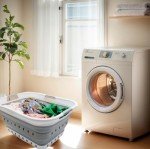 SAMMART 42L (11 gallon) Collapsible Plastic Laundry Basket - Foldable Pop Up Storage Container/Organizer - Portable Washing Tub - Space Saving Hamper/Basket (1, White/Grey)